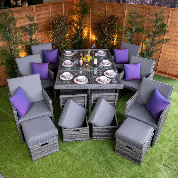 Serena 6 Seat Rattan Cube Set With 4 Storage Footstools-0