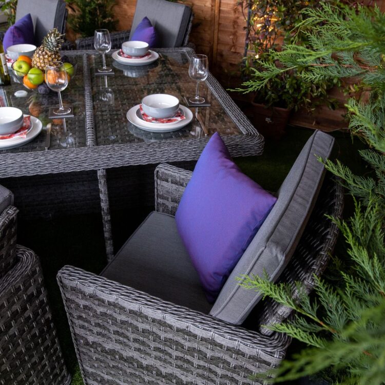 Serena 6 Seat Rattan Cube Set With 4 Storage Footstools-12013