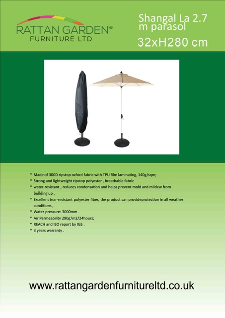 Deluxe Rain Cover for Standard Parasol-0