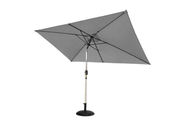 Perth 3m x 2m Rectangular Crank Parasol in Grey-0