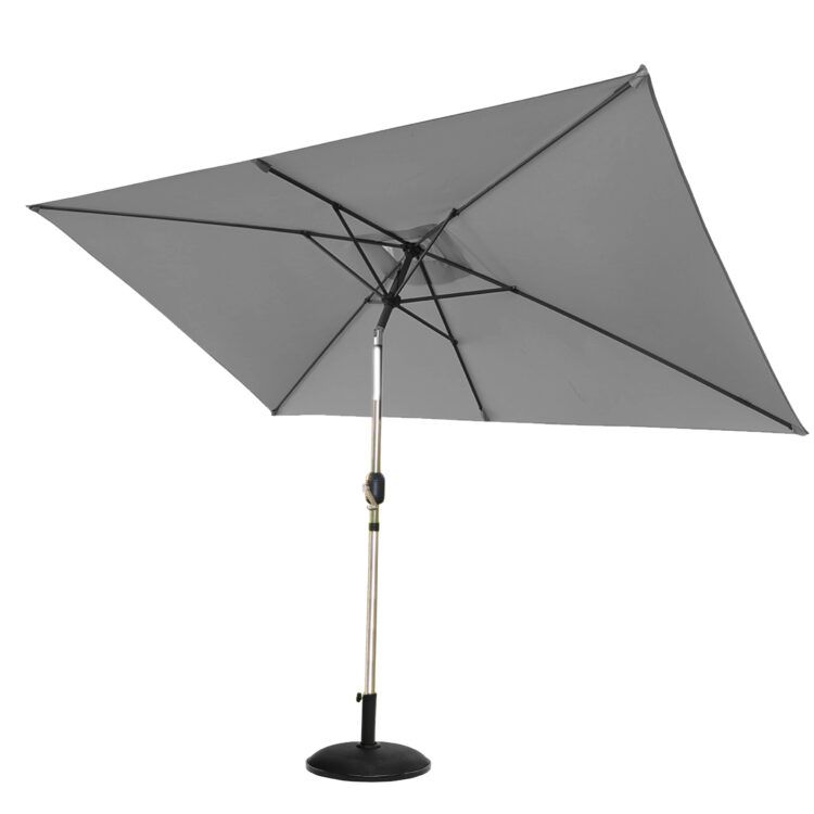 Perth 3m x 2m Rectangular Crank Parasol in Grey-0