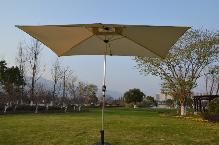 Perth 3m x 2m Rectangular Crank Parasol in Cream-2929