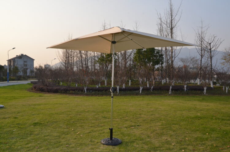 Perth 3m x 2m Rectangular Crank Parasol in Cream-0