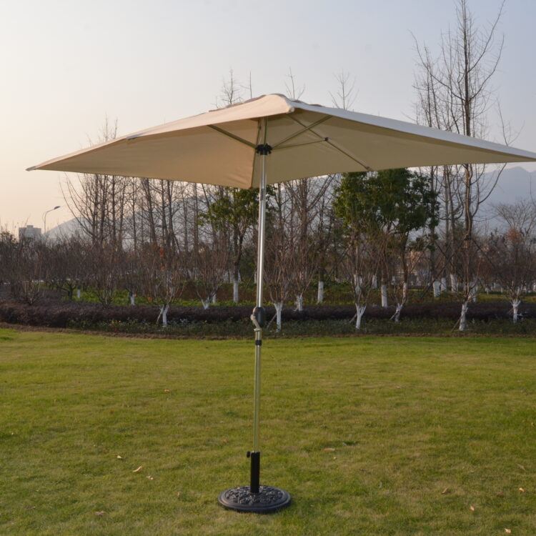 Perth 3m x 2m Rectangular Crank Parasol in Cream-0