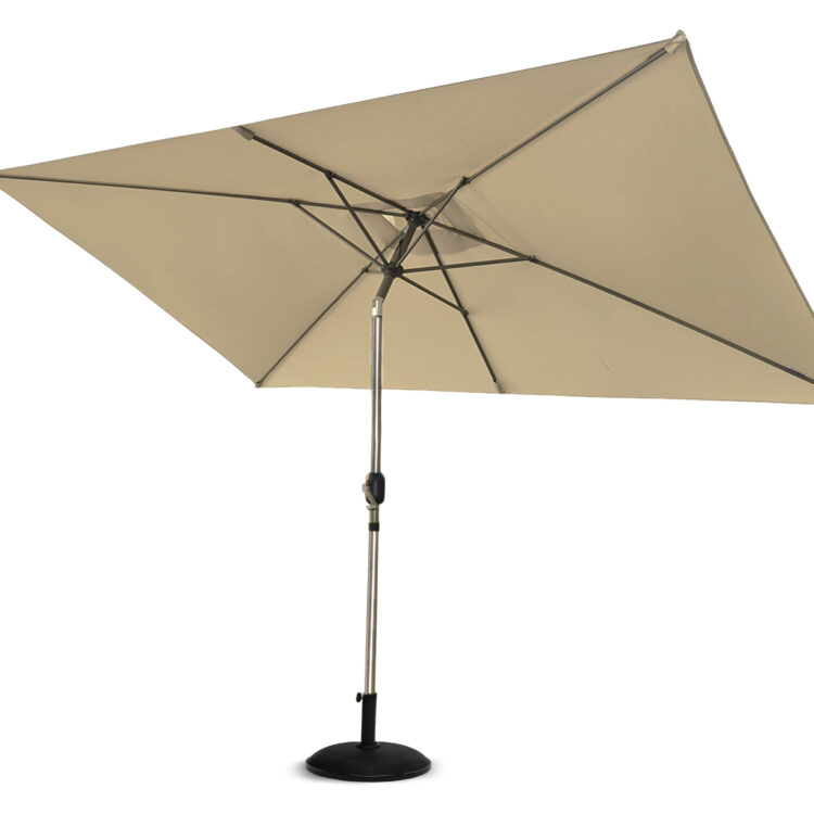 Perth 3m x 2m Rectangular Crank Parasol in Natural-0