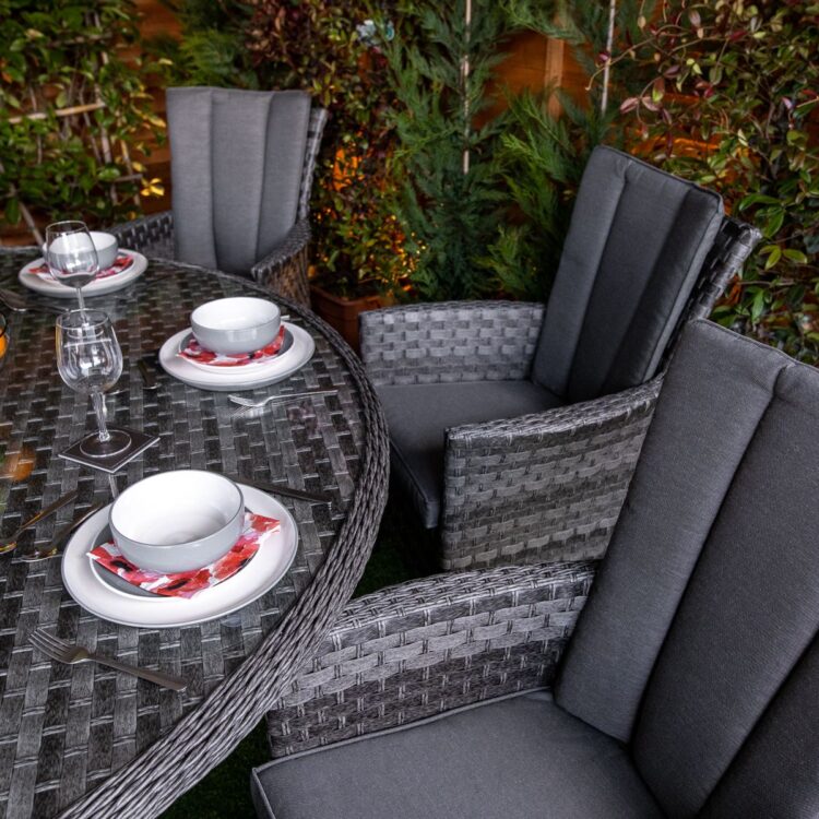 Serena Atlanta Round 8 Seat Rattan Dining Set-11601