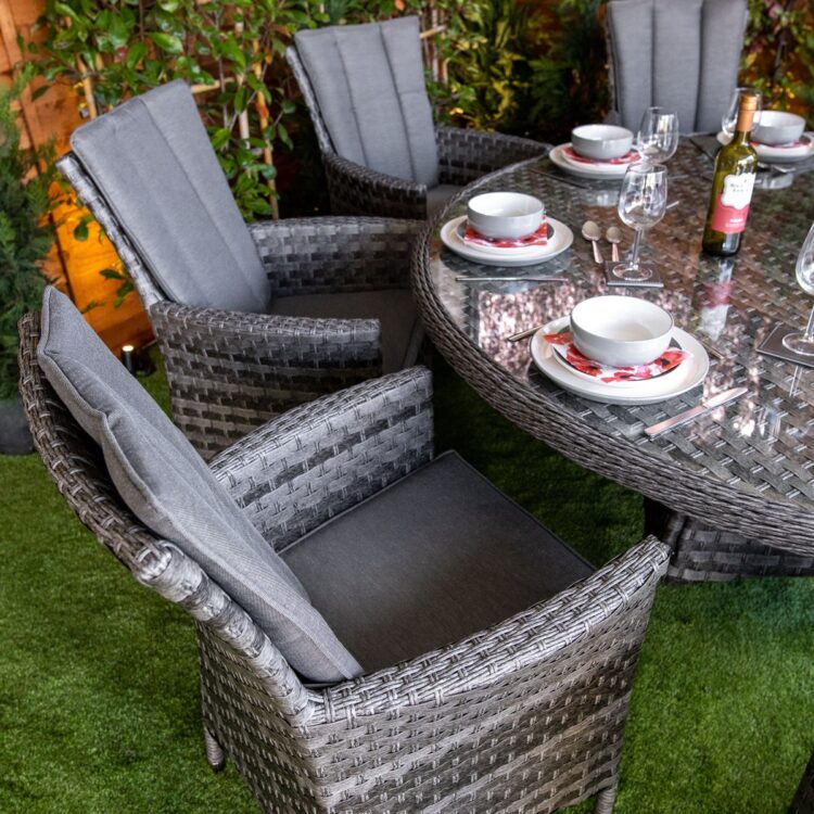 Serena Atlanta Round 8 Seat Rattan Dining Set-11602