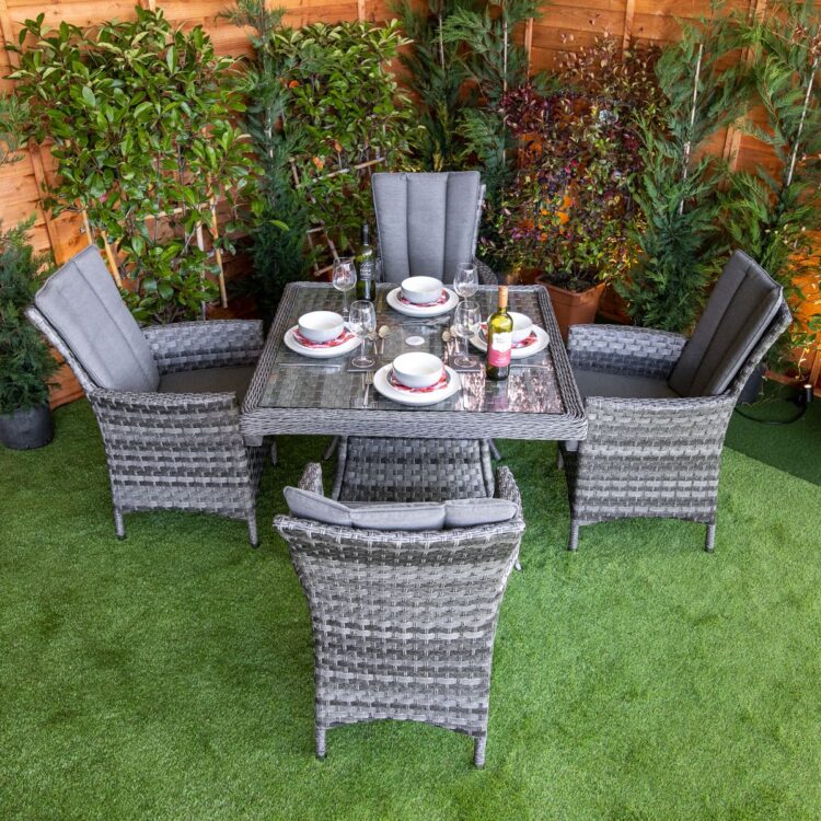 Serena Atlanta Square 4 Seat Rattan Dining Set-0