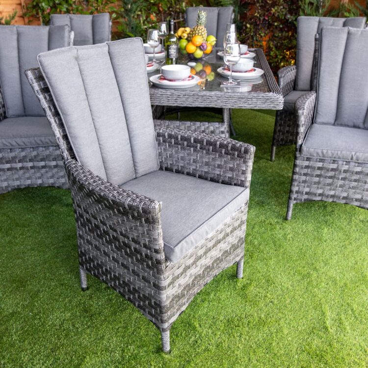 Serena Atlanta Rectangular 6 Seat Rattan Dining Set-11585