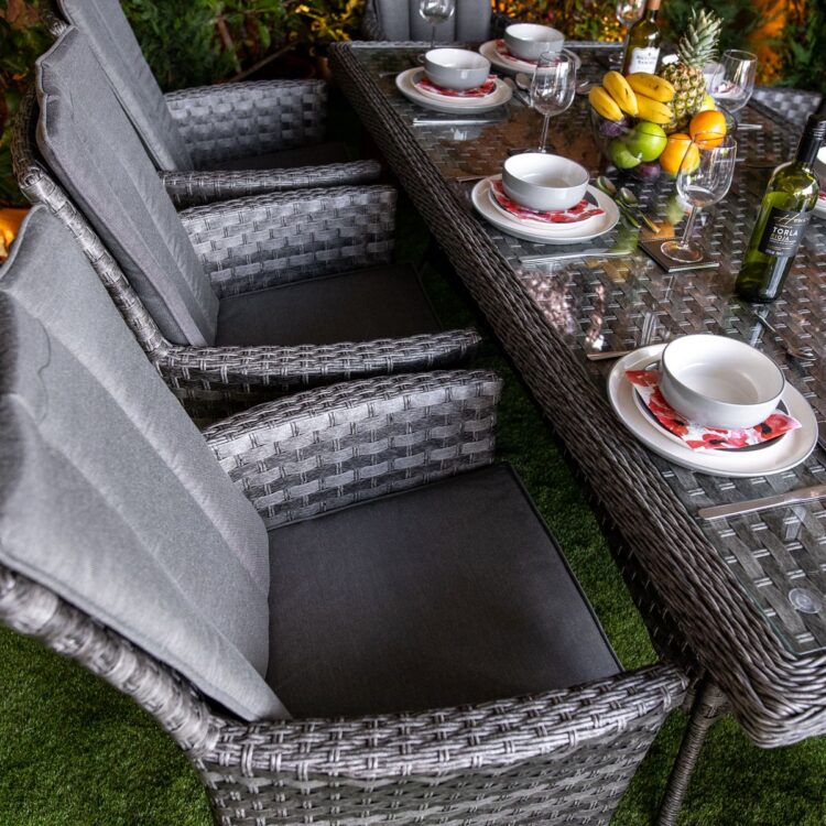 Serena Atlanta Rectangular 8 Seat Rattan Dining Set-11593