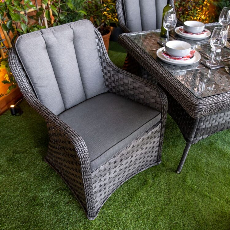 Serena Vienna Square 4 Seat Rattan Dining Set-11687