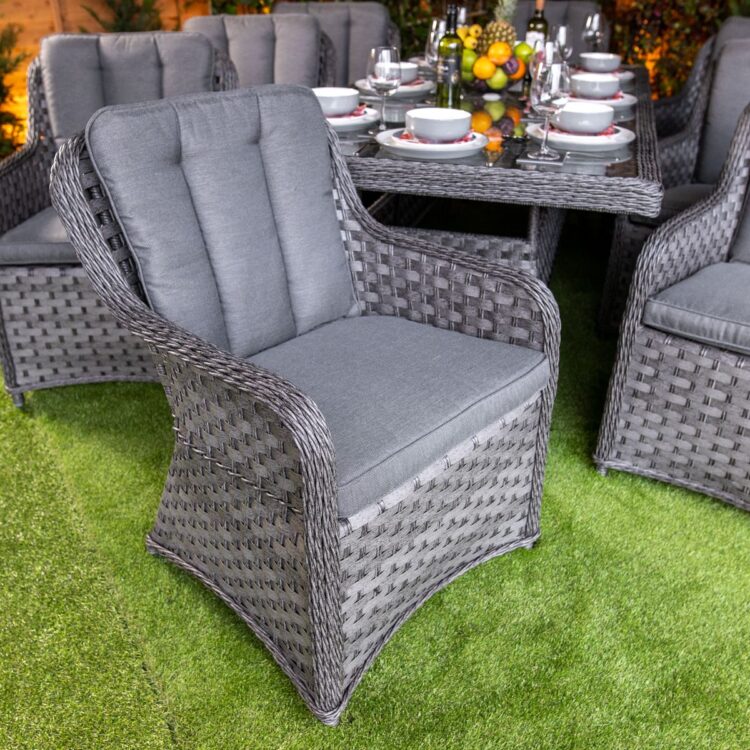 Serena Vienna Rectangular 8 Seat Rattan Dining Set-11755