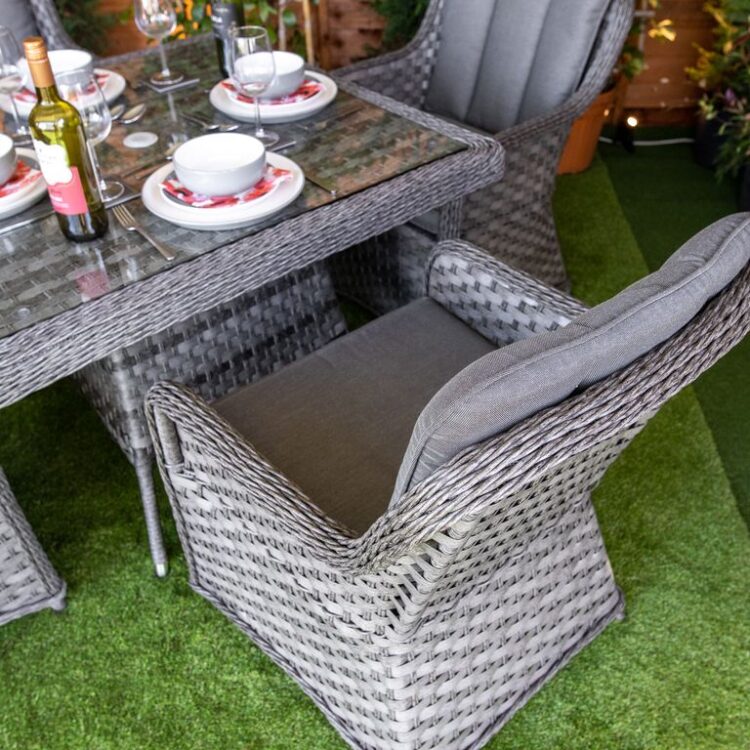 Serena Vienna Square 4 Seat Rattan Dining Set-11686