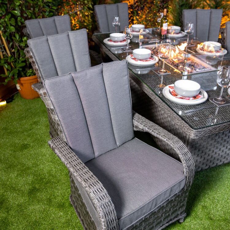 Serena Tokyo 8 Seat Fire Pit With 210cm Rectangular Table-13261